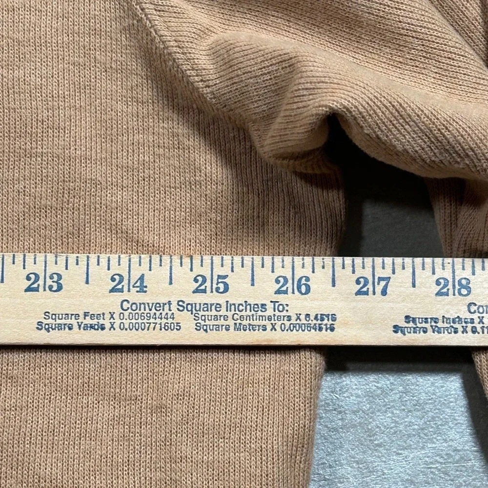 Lands End Mens 2XL Ribbed Quarter Zip‎ Pullover Rich Camel Heather NEW